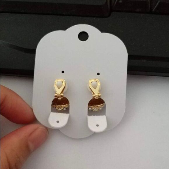 New 925 crystal teardrop clip on earrings ✨✨ - Picture 3 of 5